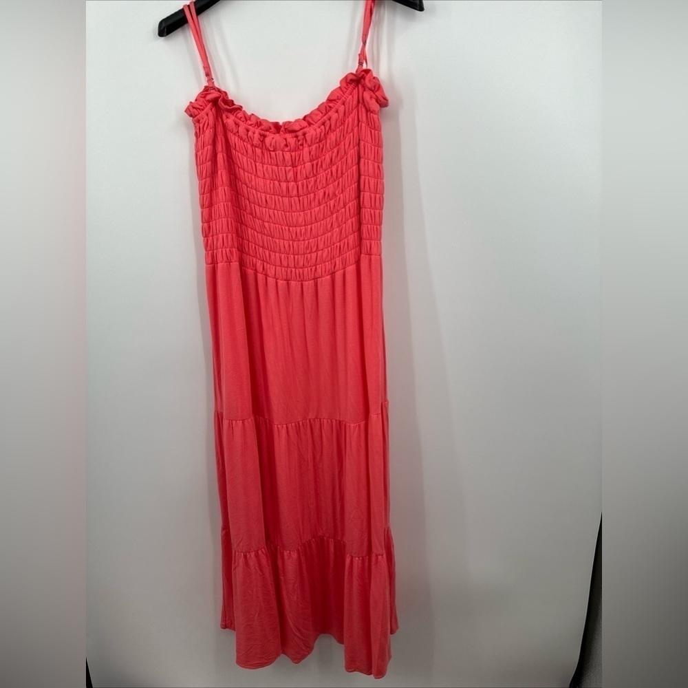 1.State Women’s Maxi Coral Ruched Dress Size 1X